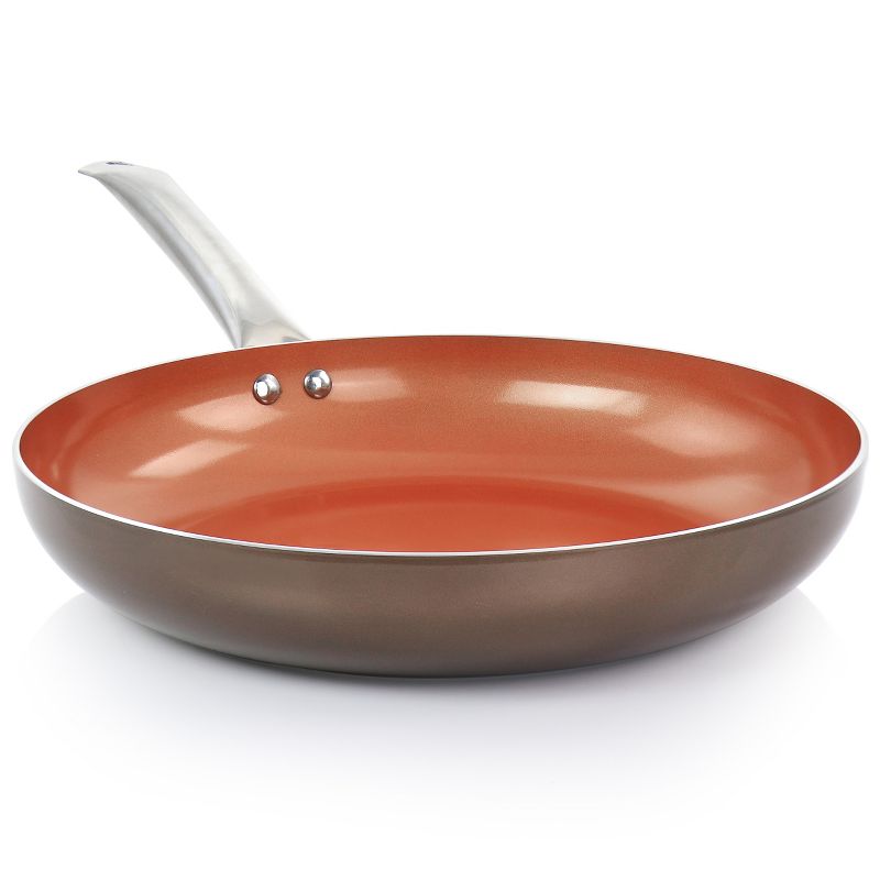 Gibson Copper Pan Cooking Excellence 12 Inch Aluminum Nonstick Frying Pan in Copper, 3 of 8