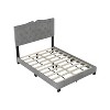 KTMBDW Full/Queen Upholstered Platform Bed Frame with Headboard, Wooden Slat Support, No Box Spring Needed, Easy Assembly, Eco Friendly Packaging - 3 of 4