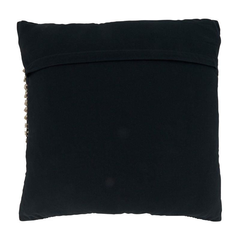 Saro Lifestyle Knotted Pillow - Down Filled, 20" Square, Black/White, 2 of 4