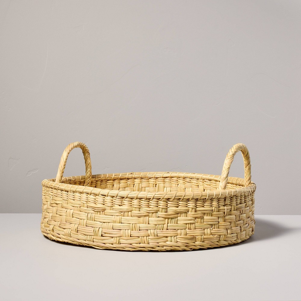 Short Round Woven Storage Basket - Hearth & Hand™ with Magnolia