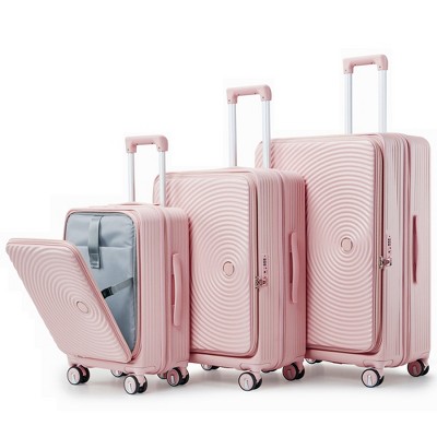 YONWAY 3 Piece Luggage Set, 100% PC Hardside Lightweight Expandable Travel Laggage, with TSA Lock & Spinner Wheels