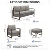 Gymojoy 5 Pieces Outdoor Patio Sofa Club Chair with Ottoman Set - 2 of 4