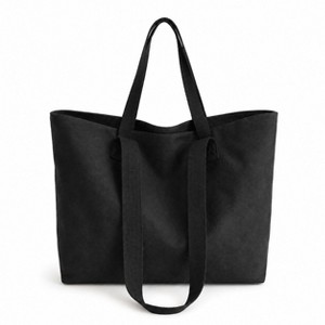 Alilang Large Canvas Tote Bag with Zip Closure Shoulder Straps for