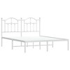 vidaXL Metal Bed Frame with Headboard White 53.1 in.x74.8 in. - 4 of 4