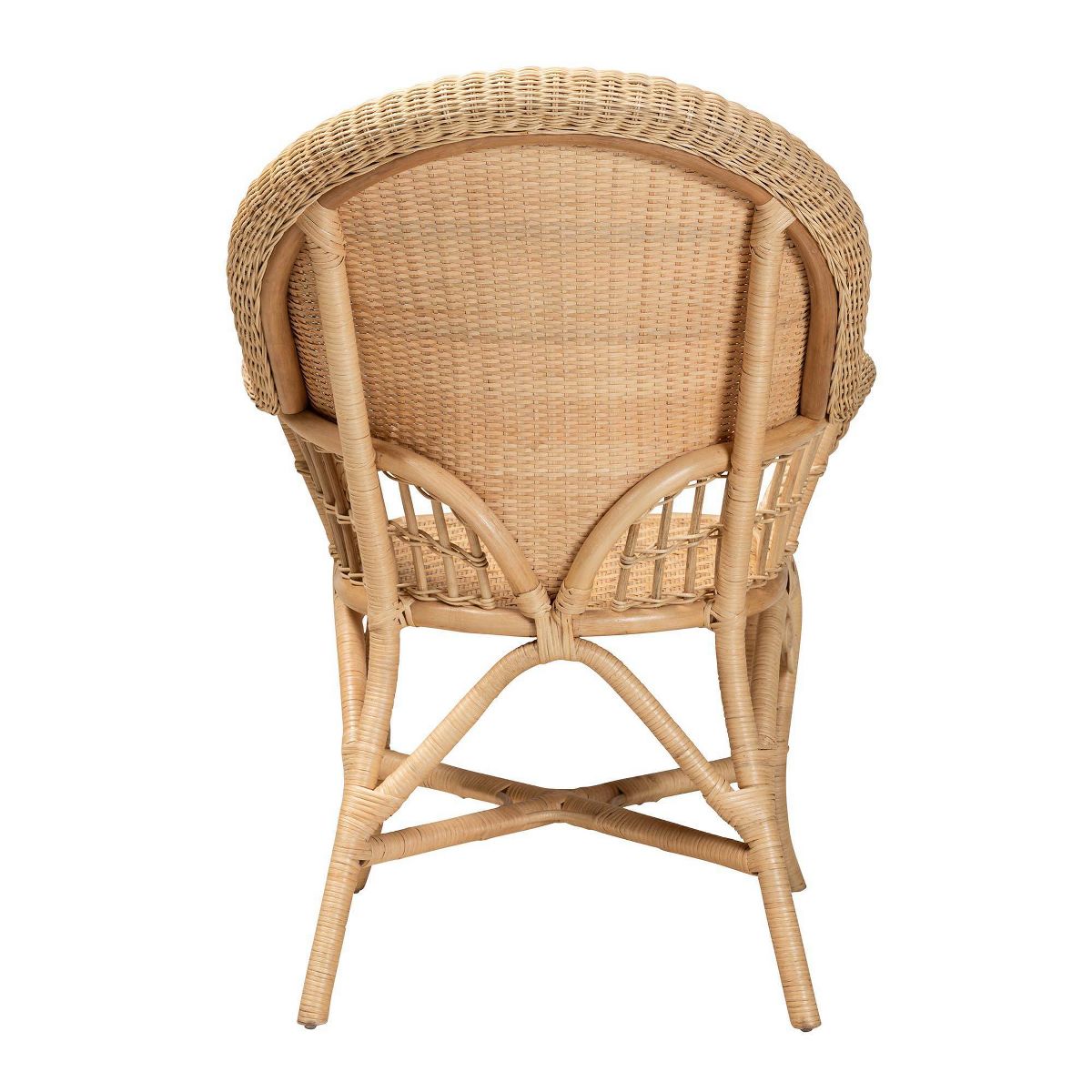 bali & pari Ratu Rattan Accent Chair: Handcrafted, Bohemian Design, No Assembly Required - thumbnail 5