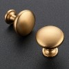20 Pack Round Zinc Cabinet Brass Knobs for Kitchen Bathroom Closet Dresser Cabinets - 2 of 4