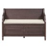 YOOCOZZ Solid wood Multifunctional Storage Bench for Entryway with Safety Hinge,Rustic Style - 2 of 4