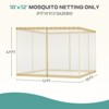 Aoodor Gazebo Replacement Netting Screen, Universal Gazebo 4-Panel Mosquito Net Sidewalls with Double Zippers for Outdoor Patio - 4 of 4