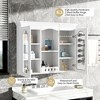 Vynxaria White Wall-Mounted Medicine Cabinet with Glass Doors and Adjustable Shelves - 4 of 4