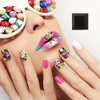 Unique Bargains 12 Grids Rhinestone Nail Supplies Black 1 Set - 2 of 4