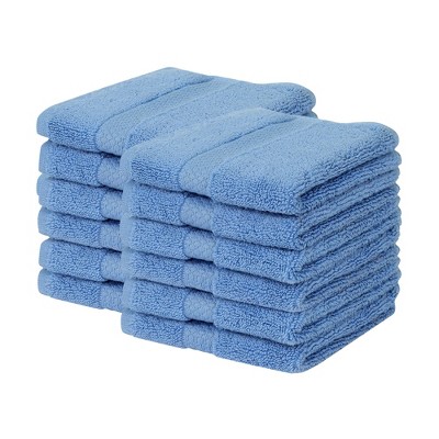Splash Zero Twist 100% Ring Spun Cotton Face Washcloth Set – Reversible, 550 GSM, Soft, Lightweight, Highly Absorbent Towels for Bathroom
