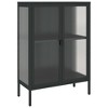 vidaXL Sideboard Black 29.5 in.x13.8 in.x41.3 in. Glass and Steel - 2 of 4