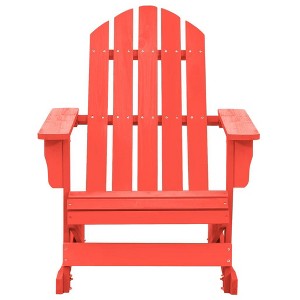 vidaXL Adirondack Rocking Chair Lounge Patio Chair for Garden Solid Wood Fir - Red - 1 of 4