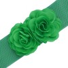 Elerevyo Women's Big Double-Flower Stretchy Elastic Wide Chunky Dress Waistband Belts - 2 of 4