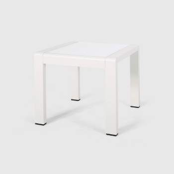 Cape Coral Aluminum Side Table White - Christopher Knight Home