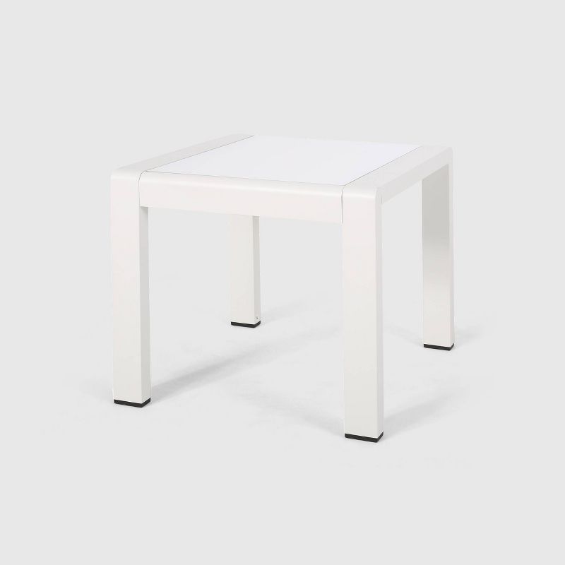 Cape Coral Aluminum Side Table White - Christopher Knight Home, 1 of 8