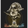 "Muscular George Washington" Caricature  Adult Long Sleeve Hoodie - 2 of 2