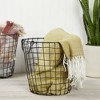 Farmlyn Creek 2 Pack Black Metal Wire Laundry Basket with Handles, Clothes Storage Hamper for Bathroom & Bedroom - 2 of 4