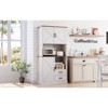 Modern Kitchen Pantry Cabinet with Microwave Stand, 71 Inch Tall Hutch Bar Cabinet with 2 Drawers, 3 Door Cabinets, Adjustable Shelves - 4 of 4