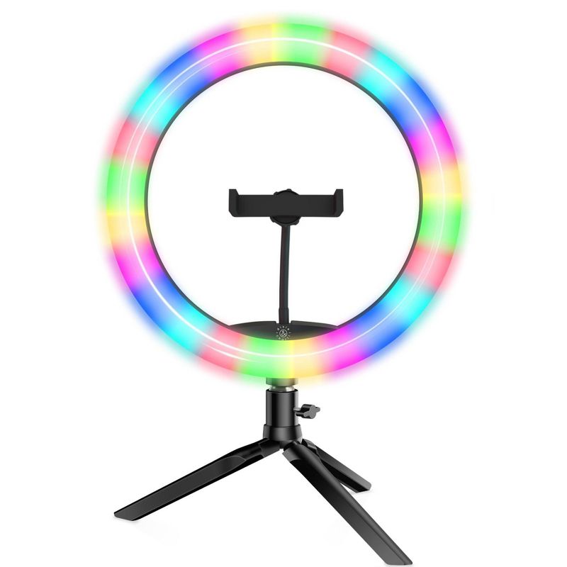 Dixie &#38; Charli 10&#34; Color LED Ring Light with Table Stand, Phone Holder and Wireless Shutter Remote - DC-RLCT-10C, 5 of 10
