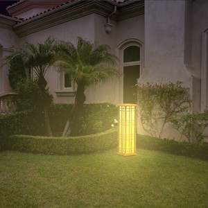 Solar LED Zen Outdoor Lantern with Amber/White Light - Techko Maid - 1 of 4