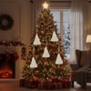 SEVOBAL Tree Ornaments 6PCS Set Christmas Tree Ornaments Fringe Tree Shaped Hanging Decor Holiday Xmas Tree Accessories, Silver, 4.3"*4.3"*7.5" - 2 of 4