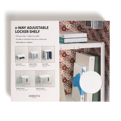 NEW White Details about   2 Pack Lot U-Brands Locker Shelf Fully Adjustable Style Fit Shelves 
