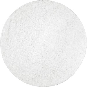 Nuloom Gynel Contemporary Shag Area Rug, Round 4', White - 1 of 4