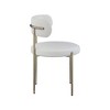 Meridian Furniture,Beacon Vegan Leather and Boucle Fabric Dining Chair, Set of 2 - 4 of 4