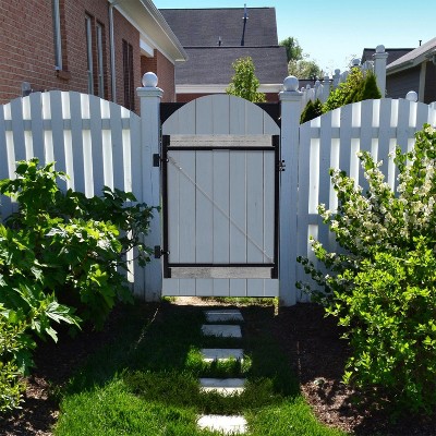Adjustable Black Steel Frame Gate Kit with Truss Cable System
