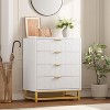 4 Drawer Dresser for Bedroom, Wood Chest of Drawers, Modern Dressers with Gold Metal Handles for Living Room - 4 of 4