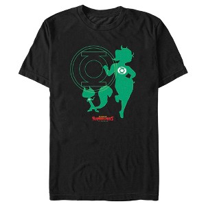 Men's DC League of Super-Pets Green Lantern and Chip Silhouettes T-Shirt - 1 of 4