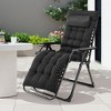 JIONJOY Zero Gravity Folding Lounge Chair - Removable Cushion & Cup Holder Tray, Reclining Patio Camping Chair-Black - 2 of 4