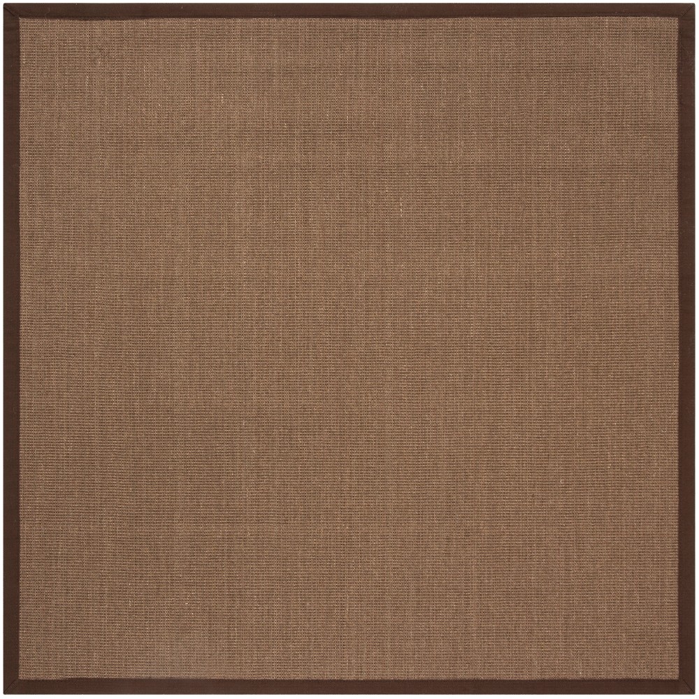 6'x6' Solid Loomed Square Area Rug Brown - Safavieh