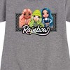 - Rainbow High - Rainbow Checkered Frame Graphic Short Sleeve Fleece Dress - 2 of 4