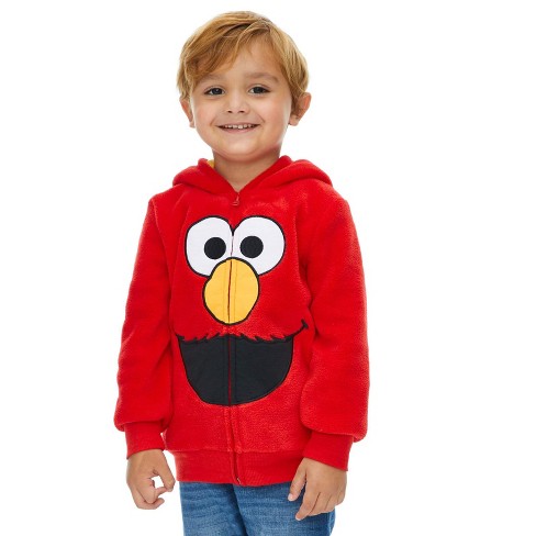 Sesame Street Elmo Toddler Boys Zip-up Costume Hoodie Elmo 4t : Target