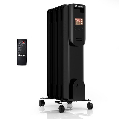 Costway 1500W Electric Oil Filled Radiator Heater LCD 7-Fin Timer w/ Remote Control