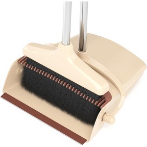 Broom with Dustpan Combo Set, 54" Long Handle Household Dust Pan for Home Office and Kitchen Cleaning - 1 of 4