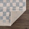 Hauteloom Benjy Cream & Light Blue Checkered Area Rug - 4 of 4