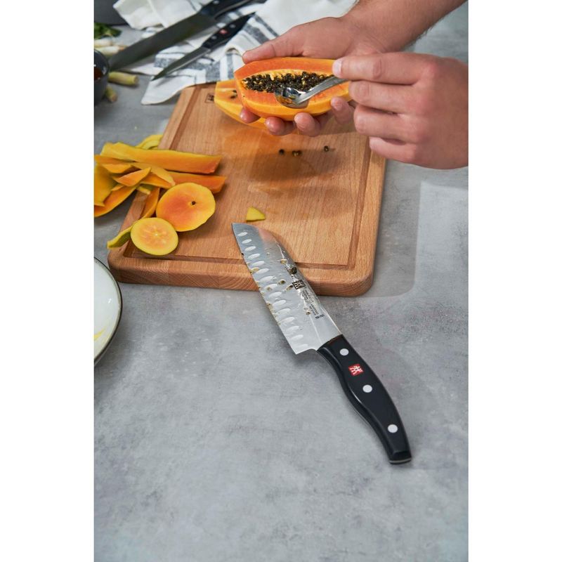 ZWILLING TWIN Signature 7-inch Hollow Edge Santoku Knife, 3 of 6