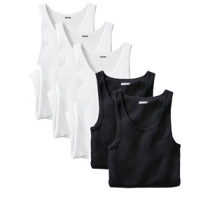 KingSize Men's Big & Tall 3-Pack Ribbed Cotton Tank Undershirt - 1 of 2