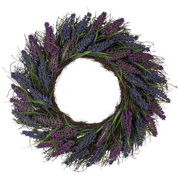 Northlight Lavender Spiral Vine Wreath, 22-Inch, Unlit