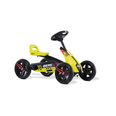 Yellow and Black Pedal Go-Kart with Adjustable Seat