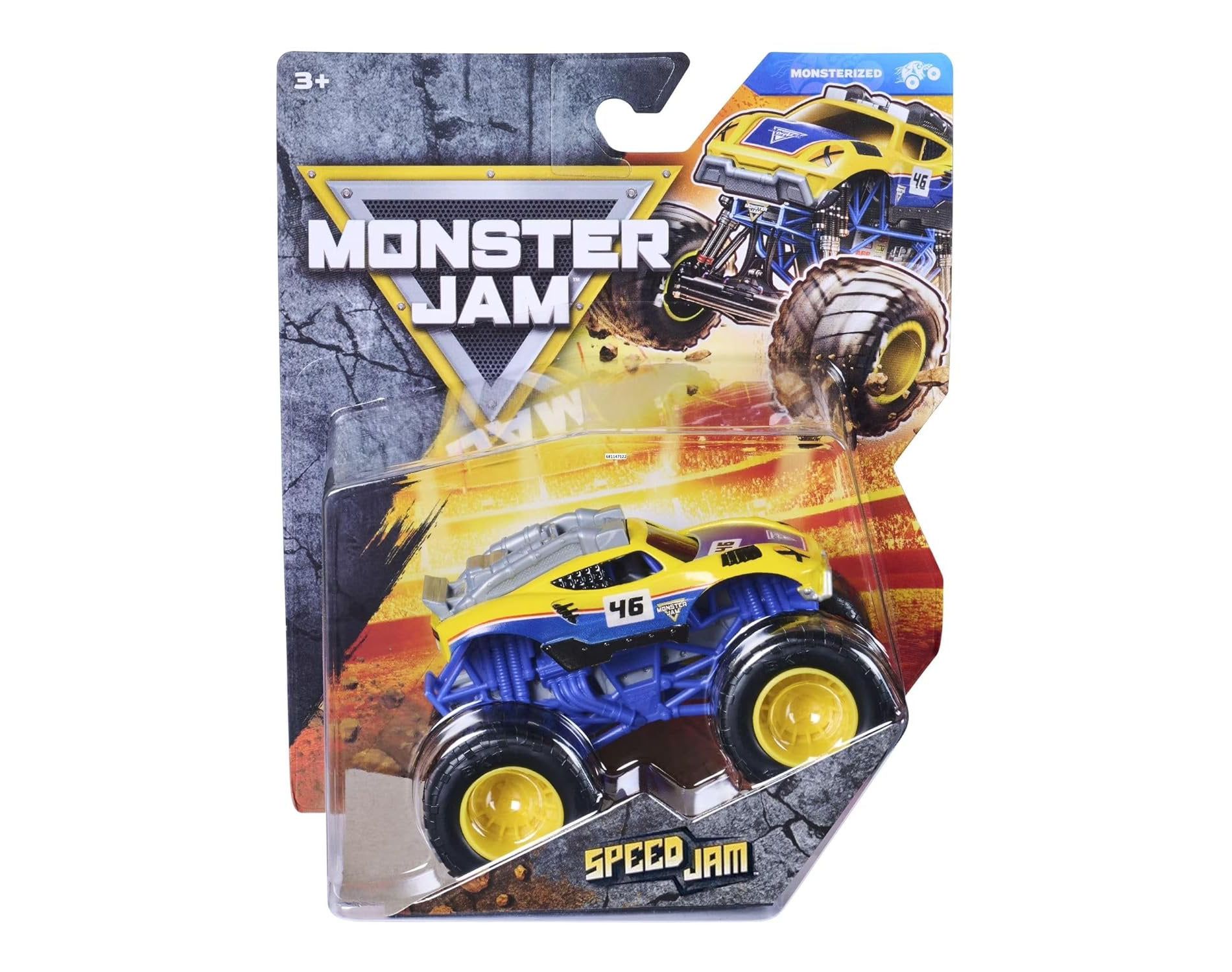 Monster Jam Series 46 Monsterized Race Car Speed Jam 2026 Die-cast 1:64 Truck with Official BKT Tires, Authentic Graphics & Chassis for Kids 3+