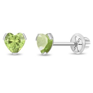 Girls' Tiny CZ Heart Screw Back 14k Gold Earrings - In Season Jewelry - 1 of 4
