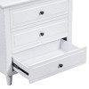 Lyngins 28'' Side Table with Solid Rubber Wood Legs, 3-Drawer Bedroom Nightstand, End Table for Living Room, Small Sofa Side Table - 3 of 4