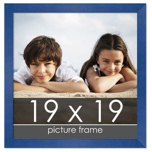 PosterPalooza | Square Classic Modern Blue Picture Frame - UV Acrylic, Foam Board Backing, Hanging Hardware - 1 of 4