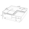 NicBex Modern 31.5" Square Coffee Table with Movable Top and 4 Drawers for Living Room and Office - image 2 of 4