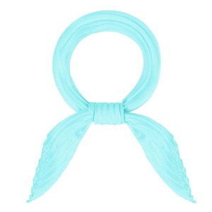 Allegra K Women's Solid Color Bandana Pleated Rhombus Head Scarf Wraps Scarves Neckerchief 1 Pc - 1 of 4