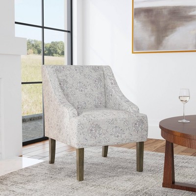 Classic Swoop Arm Chair Jacobean Print - HomePop